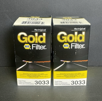 #ad NAPA Gold 3033 Fuel Filter OEM Replacement Gas Filter NEW Lot of 2 $14.99