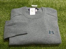 B Draddy Mens 007 Cashmere Crewneck Golf Sweater NGLA Logo Sage Green Medium