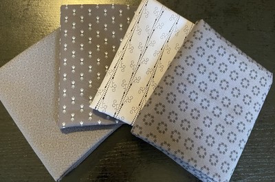 Century Gray s By Andover.  Bundle Of 4 Fat Quarters.