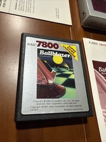 Ballblazer CIB &ndash; Atari 7800 Complete in Box &ndash; Lucasfilm Games &ndash; Tested Red Label