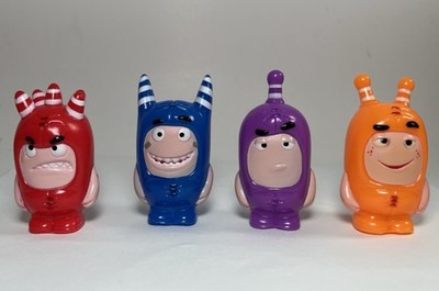 Oddbods Expressions Red Blue Purple Orange Figures Bundle of 4 One Animation 3''