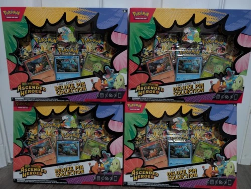 Pokémon TCG x4 Ascended Heroes First Partners Deluxe Pin Collection | Sealed |