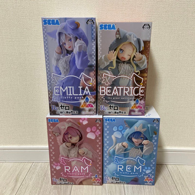 Re:Zero EMILIA BEATRICE RAM REM 3er Set Figur SEGA Super Premium Luminasta