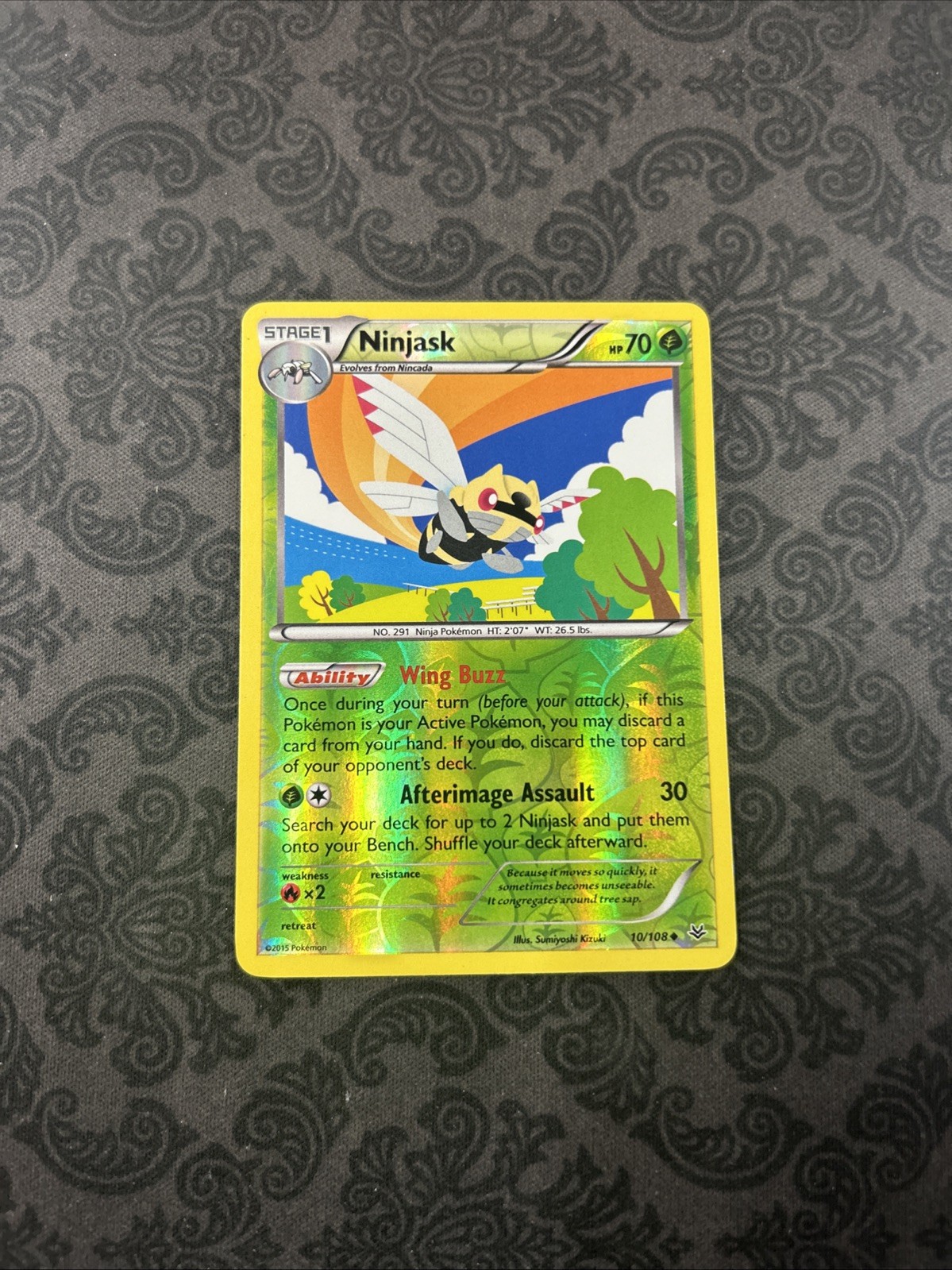 Ninjask 10/108- Roaring Skies- Reverse Holo Uncommon D1
