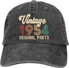 NEW Vintage 1954 Original Parts Dad Hat Cap 71st Birthday Gag Gift Men Women