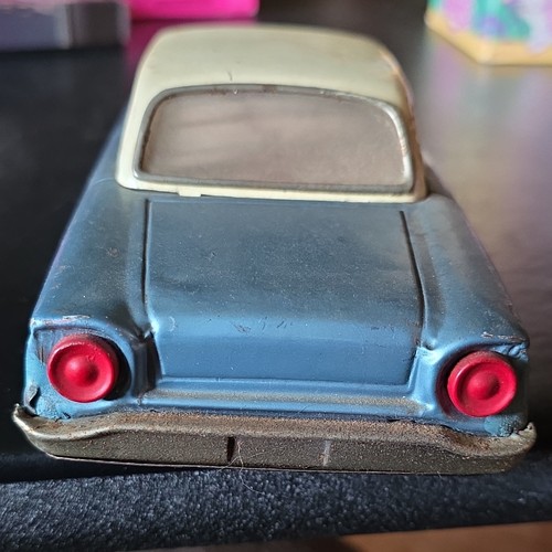 Ford Falcon Diecast Toy Car Blue & White w/ White Roof, Plastic Base - Picture 5 of 8
