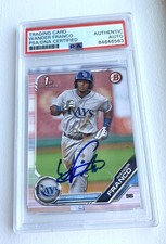 Wander Franco 2019 Bowman 1st Prospect Auto PSA Authentic Rays Rookie RC