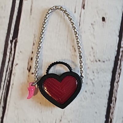 Lol Surprise Omg Doll Accessory Spicy Spice Babe Red Black Heart Purse Hand  Bag