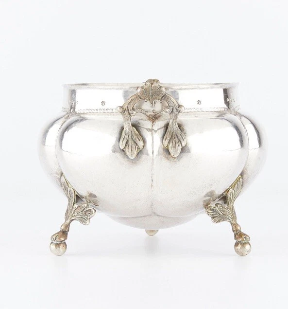💯18th Century Hand Hammered Spanish Colonial Silver Bowl 3 Feet 2  Handles💯 Foto 4 de 4