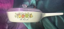 Corning Ware Spice of Life P-83-B Menuette Pan Lid Le Persil USA Vtg  6 3/4" Dia
