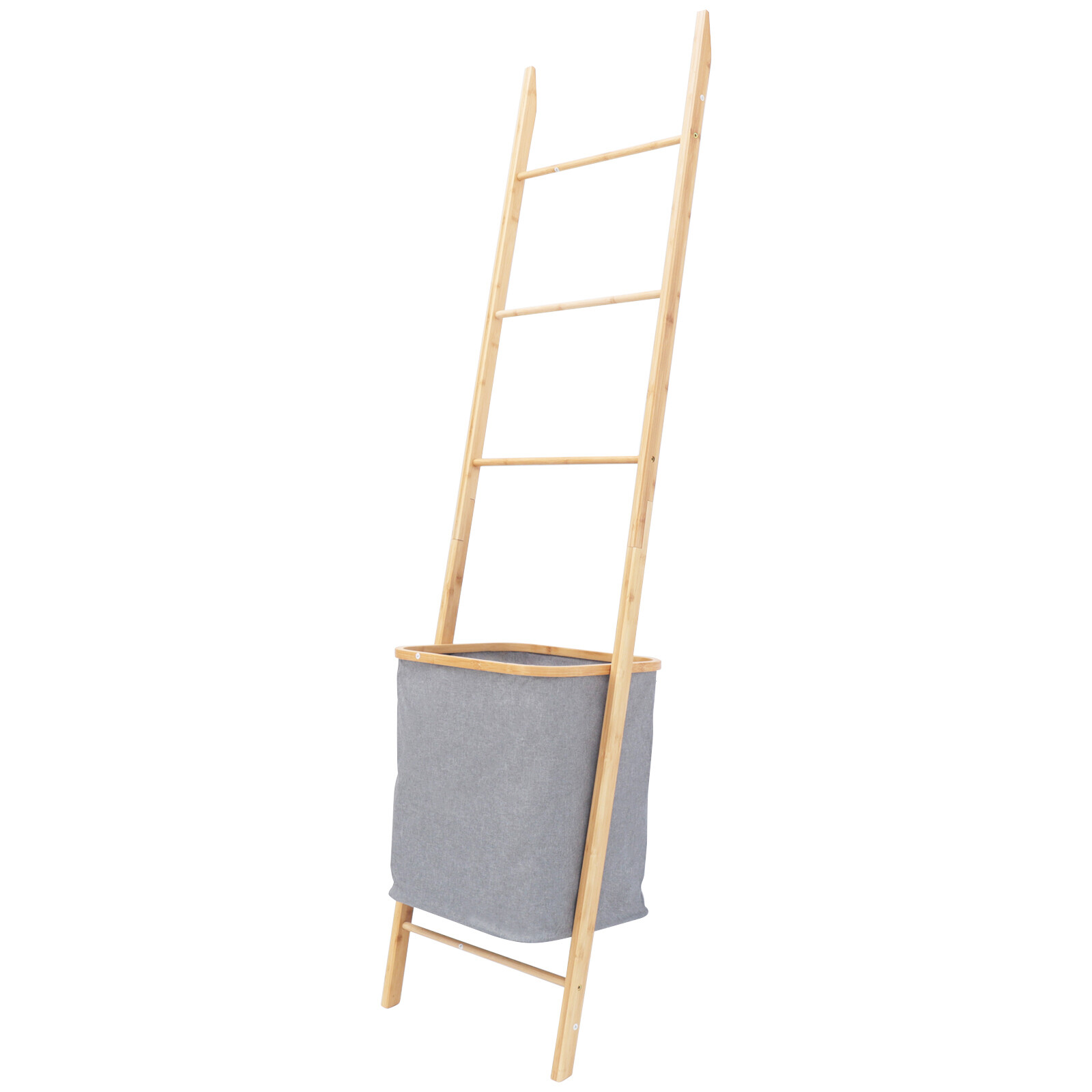 Wall Leaning Ladder Shelf 1.8M Laundry Storage Basket Toy Clothes Towel