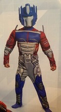 Boys Transformers OPTIMUS PRIME Halloween Costume Muscles Purim Medium 8 10 NEW
