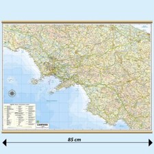 GEOGRAPHIC WALL MAP REGION "CAMPANIA" 85 X 64 cm BEAUTIFUL map