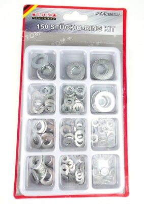 Unterlegscheiben Sortiment O-Ring Kit 150 tlg. Metall Heimwerkerbedarf 