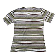 T-Shirt Donna A Righe Maniche Corte Cotone Mantis S-XL - Foto 7