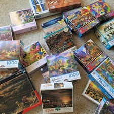 JIGSAW PUZZLES 1000 pc You Pick Ceaco Buffalo Masterpieces CraZart 100 Complete