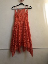 Free People Size 2 Dress Color Terra Cotta Lace