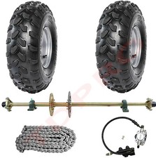 44" Rear Live Axle Kit Brake Assembly  8" Wheels Tires ATV Go Kart Cart Quad