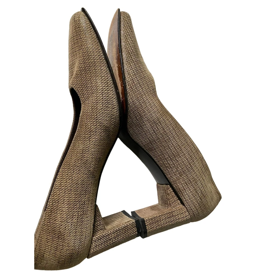 Zapato de gamuza Stuart Weitzman para mujer con diseño de tweed tostado talla 7 1/2 oficina dinero antiguo Foto 2 de 4