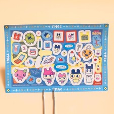 Bandai Tamagotchi Characters STICKER SHEET Mametchi Memetchi 2004 Rare 6"