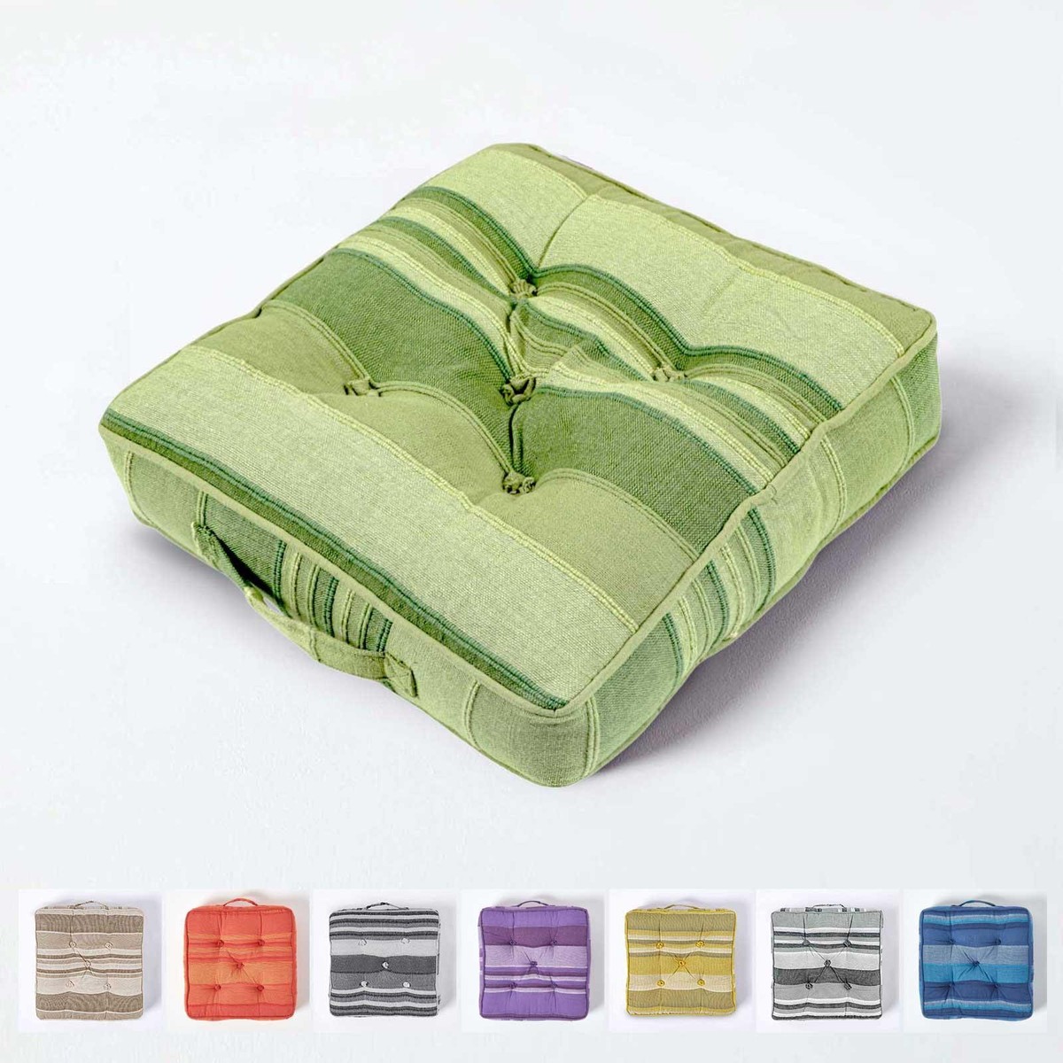 Morocco Striped Floor Cushion Outdoor Garden Dining Booster Seat