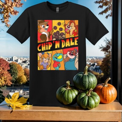 Vintage Disney Chip 'N Dale T-Shirt T Shirt Herren Damen Unisex Tshirt SY824