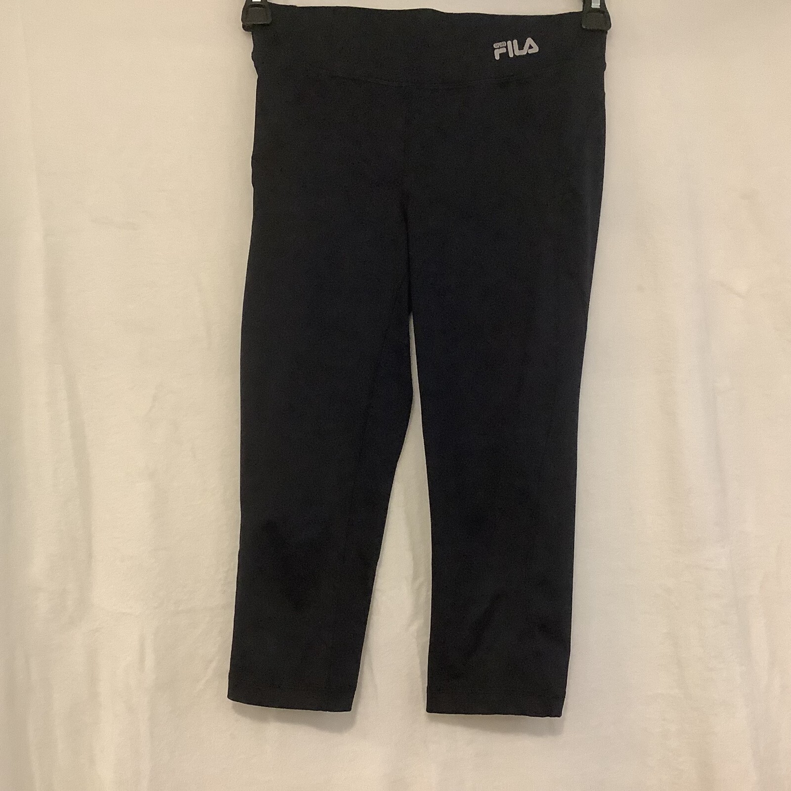 Leggings da corsa sportivi FILA nero argento logo donna taglia S tasca molto carina