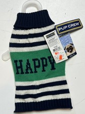 Dog Jacket  Size XS By Pup Crew Knit HAPPY