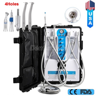 Dental Mobile Delivery Unit SystemAir Compressor Portable Suction Case/Handpiece