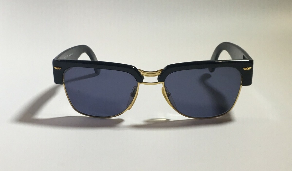Fierce Italian Vintage Black + Gold Sunnies. STING / RETRO / SUNGLASSES / GOLD & BLACK main image 2