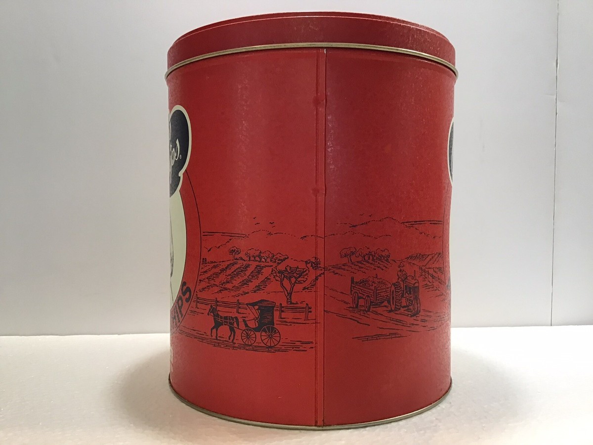 貴重！MUSSER'S POTATO CHIPS 缶アメリカンアンティーク Vintage Musser's Potato Chips Tin