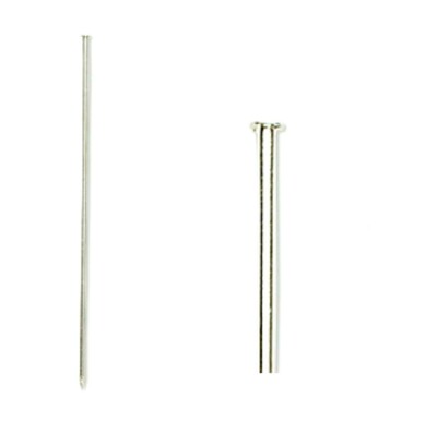 10 pcs 8 Inches Silver Sharp Stick Thick 18 Gauge Pins Headpins Bead Findings