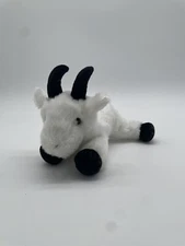 Aurora Rocky Mountain Goat Plush White Stuffed Animal 8"