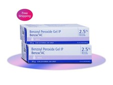 2 x 30gm Galderma Benzac AC Gel, Benzoyl Peroxide 2.5 anti-bacterial treat acne