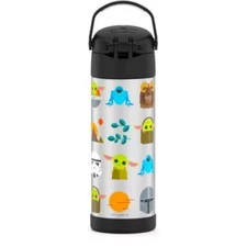 NEW THERMOS THE MANDALORIAN 16OZ FUNTAINER WATER BOTTLE WITH BAIL HANDLE