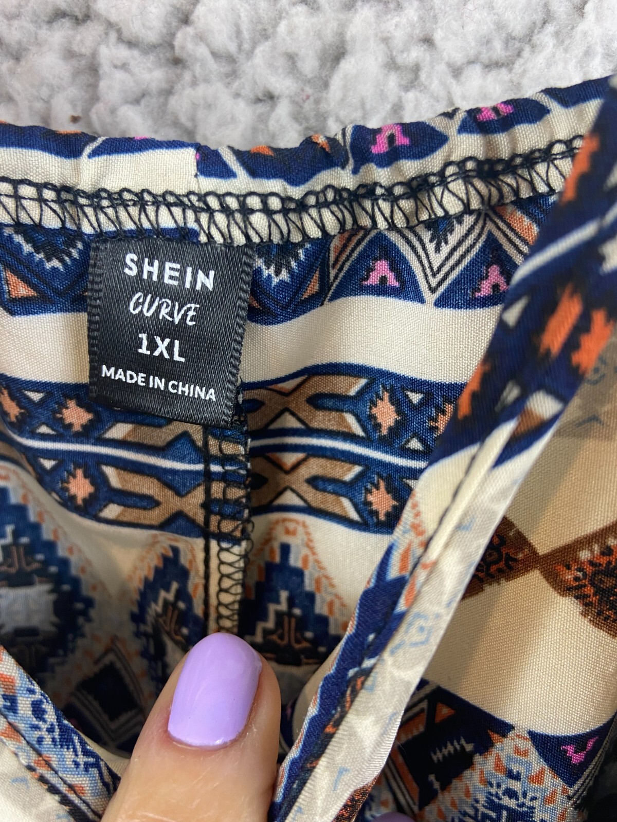 Chevron pattern multicolor spaghetti straps blous… - image 5