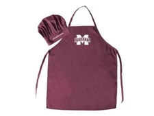 Mississippi State Bulldogs Apron and Chef Hat [NEW] Grill Tailgate Party Cook