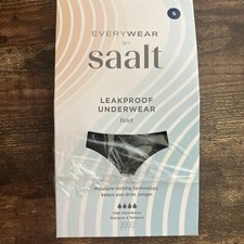 Everywear by Saalt Black Leakproof Underwear Brief w/ High Aborbency - Small