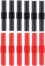 12Pcs Insulated 4mm Banana Plug Coupler Female to Female Banana Socket Jack New