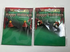 Christmas Earrings Bundle Trees Wreaths Holiday Forum Novelties New 2 Sets