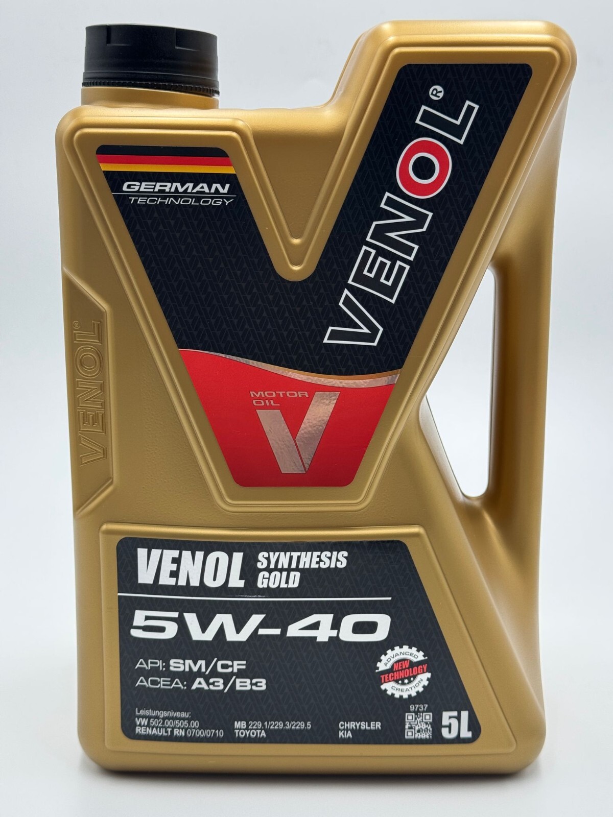 Huile moteur VENOL 5W40 SYNTHESIS GOLD pour stopper l'usure des moteurs essence diesel