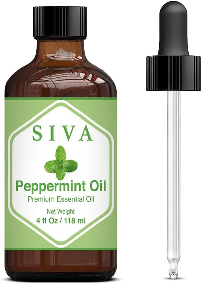 SIVA Peppermint Essential Oil - 4 Fl Oz – Natural Peppermint Oil - for Diffuser,