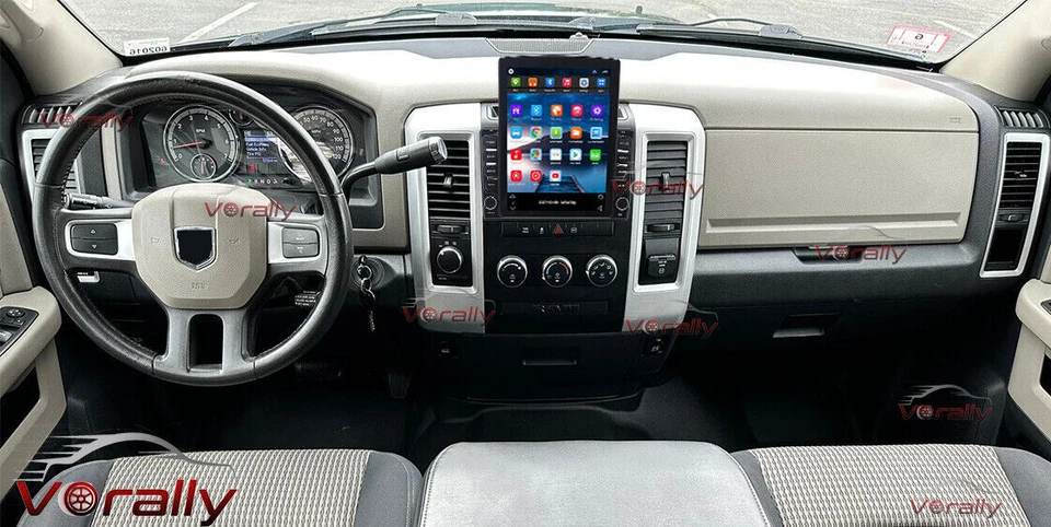 For 2009-2012 RAM 1500 2500 3500 Apple Carplay Car Radio Android 14 GPS Stereo - Imagem 4 de 4