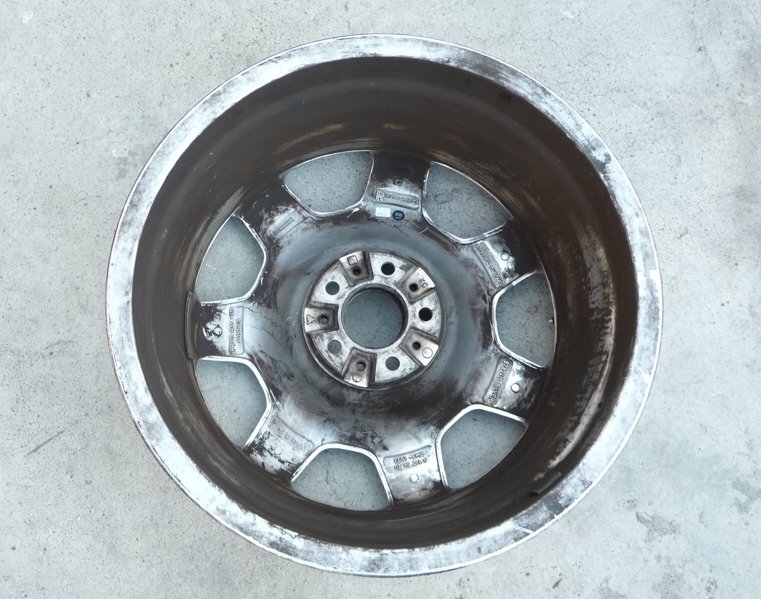 10-19 Rolls-Royce Ghost 20" Rear Alloy Rim Wheel Chrome Plated 36316773354 OE