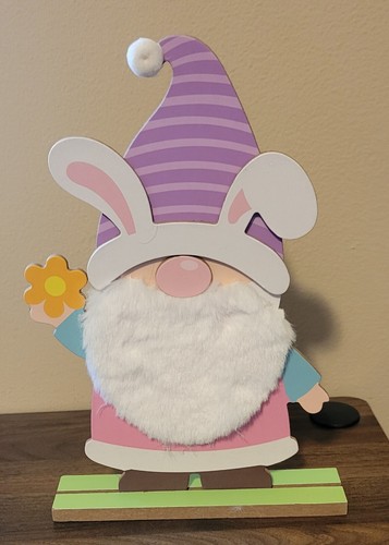 Easter Table Decor, Easter Table Centerpieces Wooden Bunny Gnomes - Picture 3 of 4