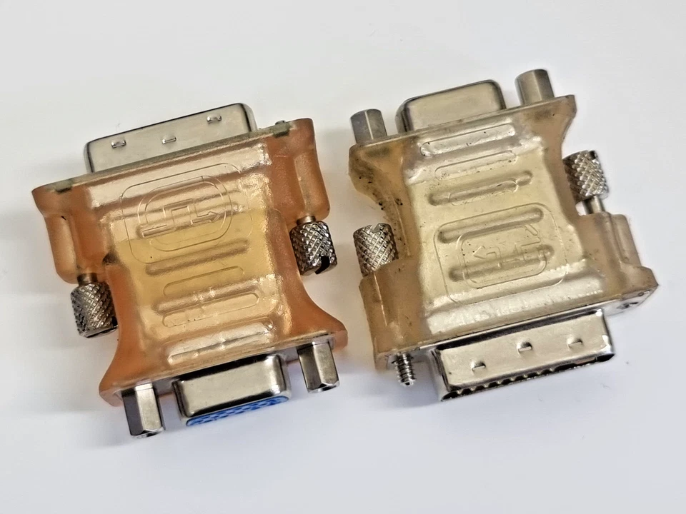 Konvolut, 2 Stücke, DVI-I Dual Link Stecker auf VGA/SVGA D-Sub Buchse Adapter - Bild 2 von 2