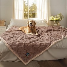 Waterproof Pet Blanket, Liquid Pee Proof Dog Blankets for Sofa Bed Couch, Rev...