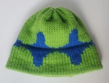 BK x Bailey Goldberg Bare Knuckle Star Beanie Lime/Royal Handmade In NY One Size
