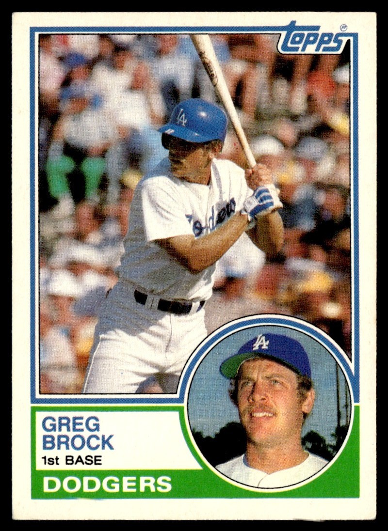1983 Topps Traded Card Baseball Greg Brock Los Angeles Dodgers #14T NM