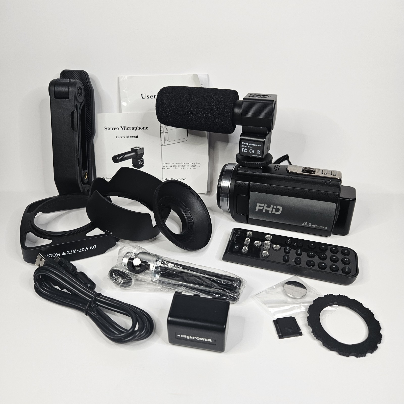 Camcorder Full HD 1080p 16x Zoom Video Camera Bundle 